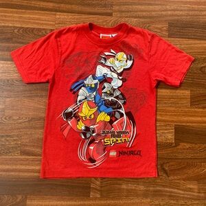 Boys Medium - LEGO Ninjago Short-Sleeve Red Graphic T-Shirt RN 77272 Casual